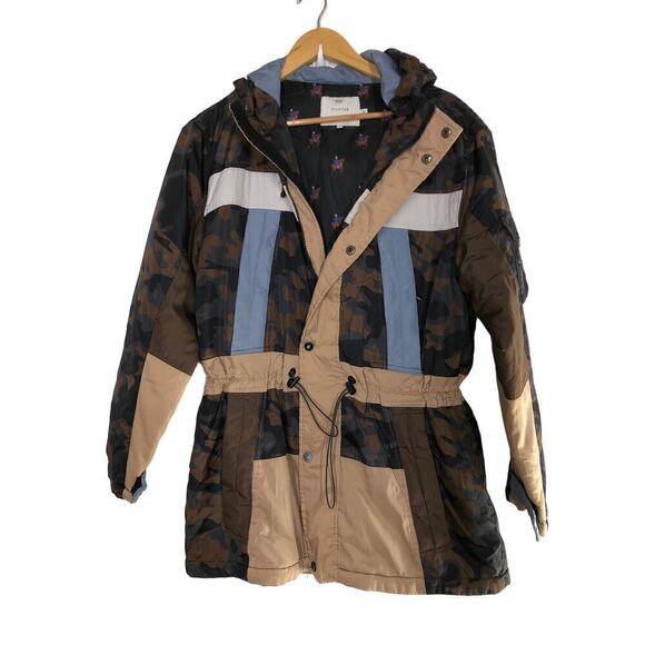 Munthe Navigate Jacket Hooded Camouflage Colorblock Multicolor XS 34 - Picture 6 of 9